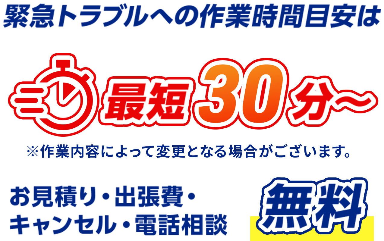 お見積り・出張費・キャンセル・電話相談 無料