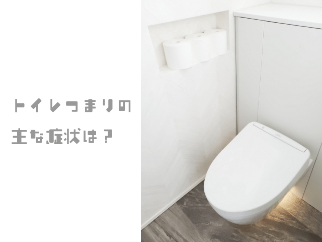 トイレつまりの主な症状は？