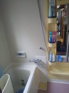 作業前の浴室蛇口