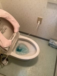 トイレ詰まりを高圧ポンプで解消しました！【山口県山口市】